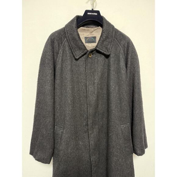 Bogner Coat woman Large Charcoal Belted Overcoat Made in West Germany - Picture 4 of 16